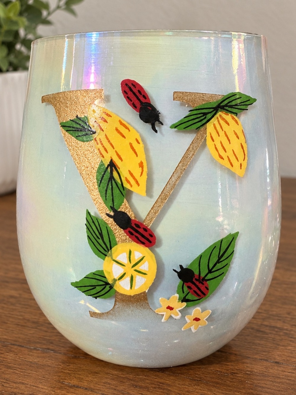 NIB Anthropologie Monogram Initial Y Night Gardenia Glass Candle